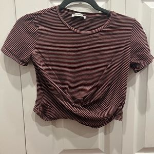 ZARA Striped Crop Top